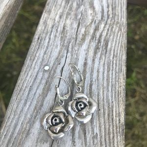 Stainless steel Rose Earrings.